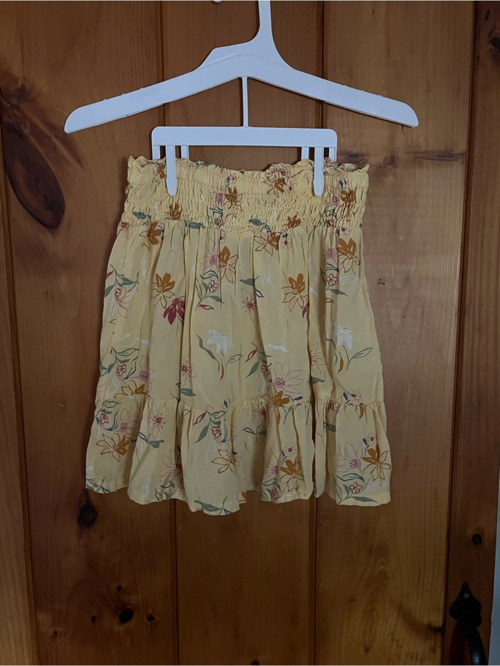Carter's Yellow Floral Smocked Tiered Mini Skirt